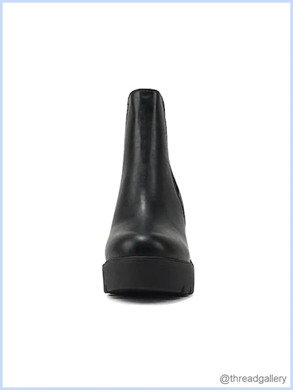 Lug Sole High Heel Chelsea Ankle Boot w/ Double Elastic Gore